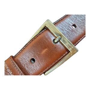 Carl Michaels Aniline cowhide leather mens belt brown